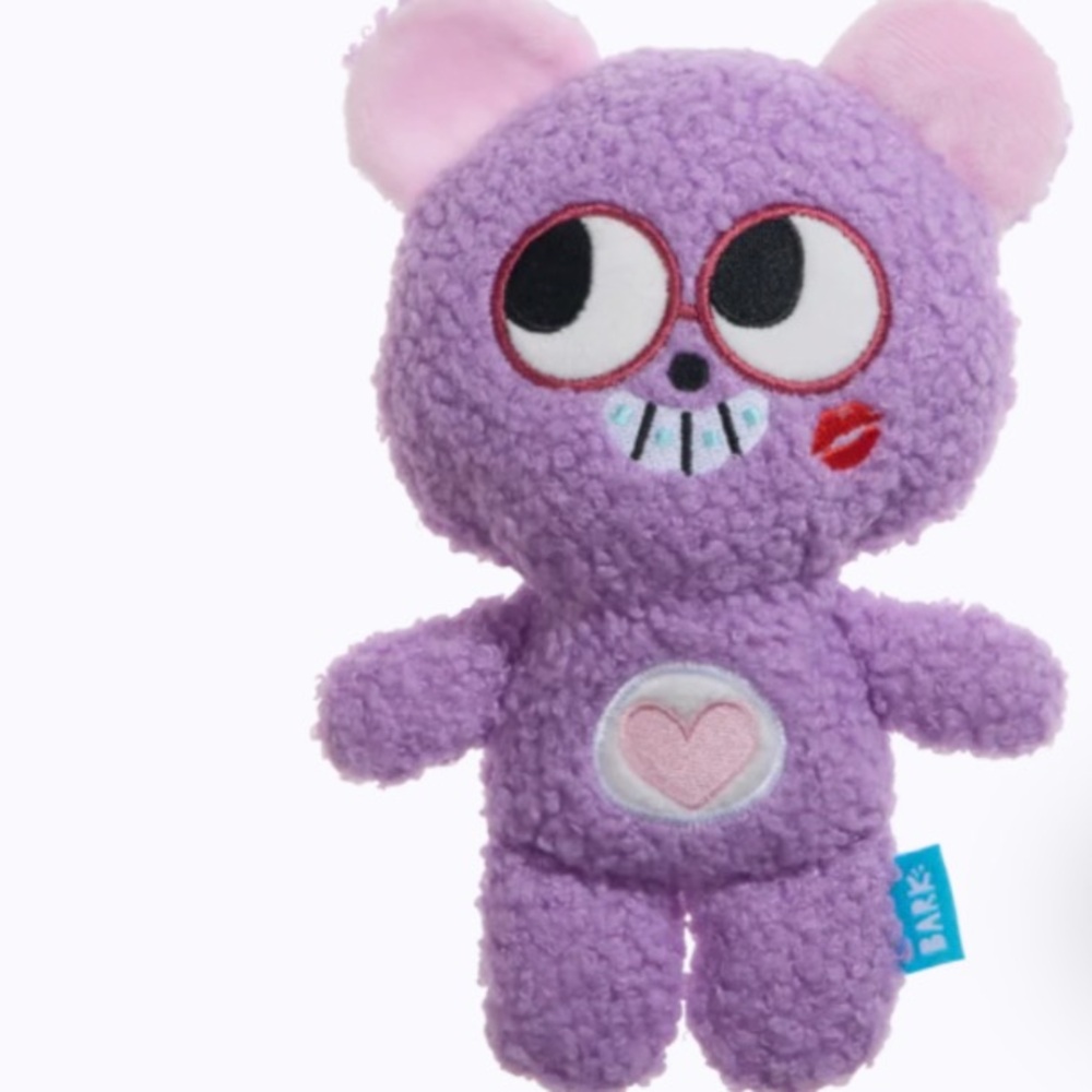 Bark ‘Square Bear’ Purple Plush Dog Toy